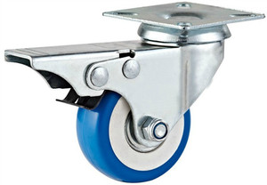 pvc wear resistant wheel double bearing caster wheel air cooler wheel hand cart universal wheel durable caster - Product Image 4