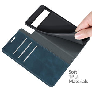 Funda Tipo Cartera Plegable de Cuero con Sensación Sedosa para <span class=keywords><strong>Google</strong></span> <span class=keywords><strong>Pixel</strong></span> 10A 7 7A <span class=keywords><strong>6</strong></span> - Product Image 6