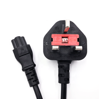 Câble d'alimentation CA avec fusible, prise britannique 3 broches vers connecteur IEC C5 pour adaptateur d'ordinateur portable