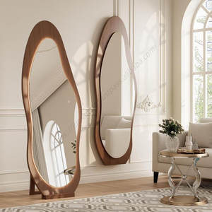 Miroir sur pied pleine longueur style moderne imitation bois pour salon et décoration intérieure - Vente en gros - Product Image 5