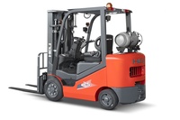 Chariot élévateur à fourche HE LI GPL essence 3 tonnes, hauteur de levage 4,5 m, mât M450, déplaceur latéral, positionneur de fourches