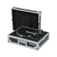 Flight case audio à cadre en aluminium avec coins arrondis, pieds en caoutchouc et revêtement anti-rayures pour mixeur et instruments
