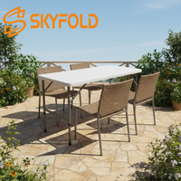 Nouvelle conception de table et de chaises pliantes réglables pour stand de marché en plein air