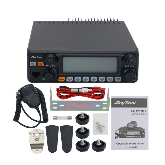 ANYTONE AT-5555N II Mobile Radio Transceiver 25.615~30.105MHz CB Radio 40 Channels for Vehicle Wireless Infrastructure Equipment