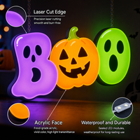 Lettres en acier inoxydable personnalisées MACCAN, enseignes lumineuses LED, publicité extérieure, logo, projet d'entreprise pour Halloween et Noël