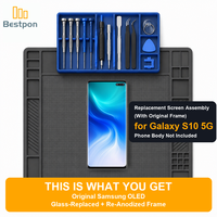 Remplacement pour l'écran OLED du Samsung Galaxy S10 5G, panneau d'origine + verre remplaçable, avec cadre d'origine, grade A