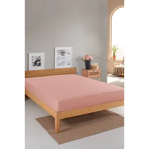 Drap-housse uni Karden Flower 100 % coton, tissage uni, tailles simple et double, plusieurs couleurs, literie, textile de maison, vente en gros - Product Image 1