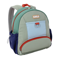 Mochila de Nailon para Niños, Diseño Multicolor con Paneles, Respaldo Suave, Bolsillos Delanteros y Laterales, Resistente, 20-36L, Unisex, para Uso Diario