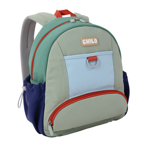 Child <b>Backpack</b> Multicolor Panelled Design Softback with Front Pocket and Side Pockets Unisex Day <b>Backpack</b> - Product Image 2