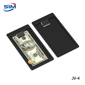 Plateau à monnaie portable compact en plastique noir, plateau de caisse, plateau à billets, plateau à reçus pour les reçus de caisse en déplacement - Product Image 3