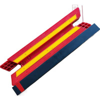Triangle de signalisation réfléchissant pliable rouge et jaune, double couche, base robuste, pour voiture, camion, urgence routière