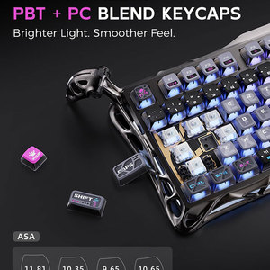 Clavier de jeu mécanique sans fil K1 Pro 75% avec interrupteurs linéaires, rétroéclairage RVB et cadre K1 Pro Mercu - Product Image 5