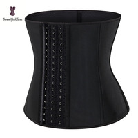 Ceinture en Latex pour femmes, Corset de taille haute avec 9 pressions en acier