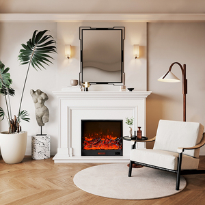 <span class=keywords><strong>Chimenea</strong></span> <span class=keywords><strong>Eléctrica</strong></span> Empotrada con Marco de Acero, Llama Simulada, para Hogar u Hotel - Product Image 3