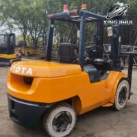 Forklift Bekas Jepang TOYOTA 7FD50 Harga Murah, Mast Dua Tingkat 5m, Mesin Angkat Berat 7FD50 Dengan Kondisi Original Stabil