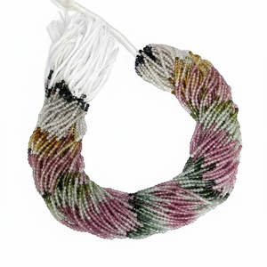 Cuentas de cristal sueltas Rondelle facetadas de turmalina de 8mm, cuentas de cristal redondas planas para fabricación de pulseras de joyería para mujeres y niñas - Product Image 1