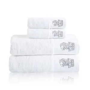 4 Stück pro Set Luxus-Badetuch-Set aus gekämmter Baumwolle