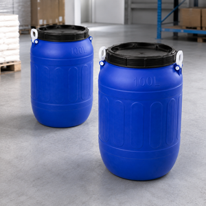 Baril de stockage en plastique durable de 100 L, fabriqué en résine de haute qualité pour usage domestique et commercial - Product Image 3