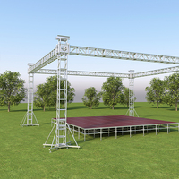 Sistema de Truss para Eventos al Aire Libre, Iluminación de Escenario, Truss para DJ, Altavoces Line Array Negros, para Exposiciones
