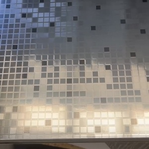 Nhà Máy Bán buôn sang trọng Vinyl PVC 3D hiện đại hình học Panel tường không thấm nước chống cháy 3D kết cấu gạch cho phòng tắm bệnh viện - Product Image 2