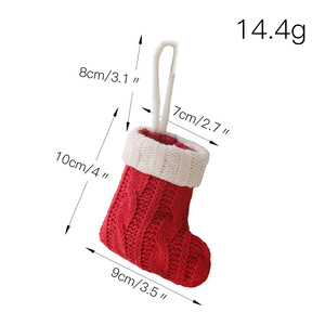 Décorations de Noël personnalisées 2025, chaussettes de Noël brodées de luxe, décorations de chaussettes de Noël en tricot - Product Image 2