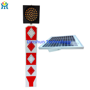 إشارة مرور LED تعمل بالطاقة الشمسية مقاومة للماء مع ضوء وامض أصفر للسلامة المرورية - بيع مباشر من المصنع - Product Image 6