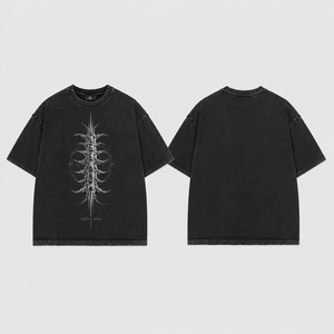 T-shirt Homme OEM Délavé à l'Acide, Coupe Ample et Oversize, Motif Graphique, Style Streetwear, Logo Personnalisé - Product Image 1
