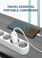 LDNIO A1209Q Grosir Kustom QC18W Adaptor Pengisi Daya USB Daya Tinggi Pengisi Daya Cepat USB Tipe C untuk Ponsel Pengisi Daya Dinding Cepat Colokan EU US untuk Pilihan