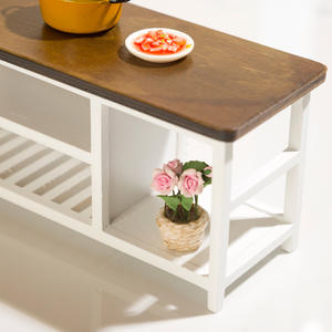 1:12 échelle bois Miniature scène maison de poupée meubles accessoires OB11 bricolage jouet Style bureau et ordinateur bureau ornement - Product Image 4