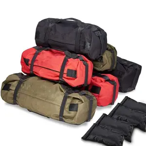 20 lbs kum torbası Suppliers-Lüks popüler ayarlanabilir renkli 50lbs eğitim halter ağır yumuşak naylon kolu spor kum torbaları çanta 4 ile iç