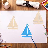 Tailai 40 pièces de voiliers en bois découpés au laser, décorations nautiques usinées par CNC, figurines de bateaux en bois artisanales