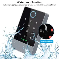 Système de contrôle d'accès WiFi TTLOCK K3W avec empreinte digitale, interphone, NFC, Bluetooth, clavier de porte électrique, carte RFID 13,56 MHz, pour portail en bois, garantie 1 an