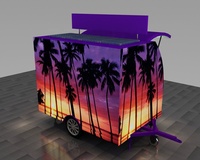 Présentoir mobile pour extérieur, stand de présentation, nouveau design, en acier inoxydable, chariot à crème glacée et yaourt, kiosque alimentaire, à vendre,
