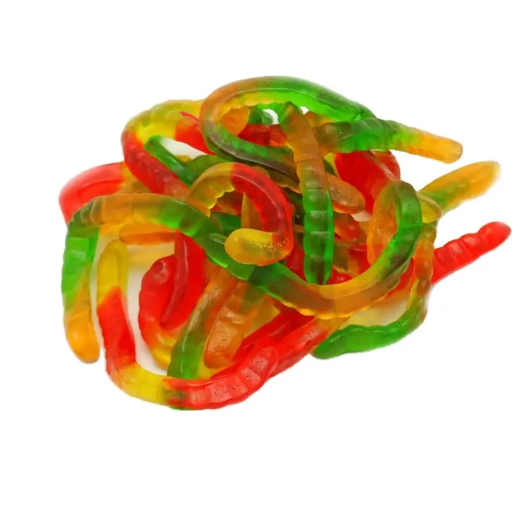 Natürliche Farbe Schnelle Lieferung Halal Gummi würmer tragen Süßigkeiten Fabrik aus China