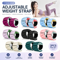 Lest de poignet et de cheville bicolores triangulaires à fermeture Velcro – Sans couture, étanches, unisexes, pour yoga, pilates et usage domestique