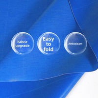 Tissu de toile imperméable imperméable à la pluie bleu abri de pluie extérieur couteau-tissu industriel de bâche à trois épreuves résistant aux coupures