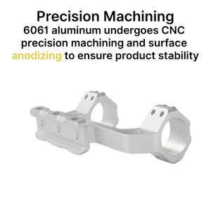Montura de Visor Cantilever BANGBANG con Base de 20 mm y Altura Central de 1.93 Pulgadas para Actividades al Aire Libre (Plateado) - Product Image 3