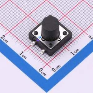 TD-1212SR-10.0H-250 Tactile Switch SMD,12x12mm Switch Vertical Mount 12mm 12mm 10mm - Product Image 1