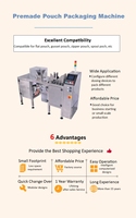 Machine d'emballage automatique de sachets préformés Gloex pour granulés, fruits secs, snacks, grains de café, emballage alimentaire multifonctionnel OEM ODM