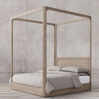 Ensemble de meubles de chambre à coucher en bois, style français, article de luxe ancien, de haute qualité, lit baldaquin