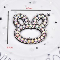 Strass kristal ijzeren opnaaibare patch badge 3D handgemaakte patches tas hoed jeans kleding applicatie DIY