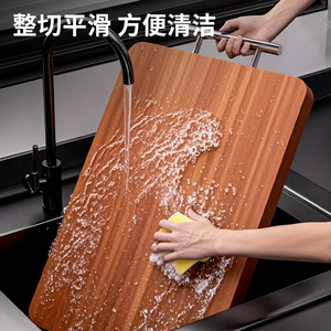 Double-Sided Ebony Wood Cutting Board Rectangle Anti-Bacterial Anti-Mold With Handle Kitchen Chopping Block - Product Image 3