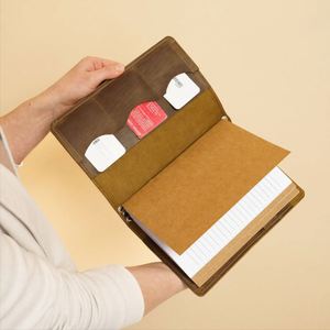 Reusable PU Leather A5 Notebook Cover Refillable <b>Journal</b> Case with Elastic Bands Book Protective Sleeve - Product Image 2