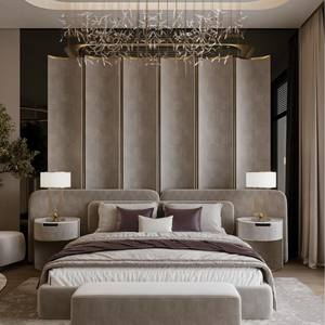 Ensemble de chambre d'hôtel de luxe moderne 5 étoiles Mobilier en mélamine double taille pour hôtels et hôpitaux - Product Image 2