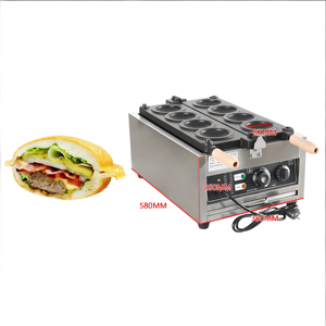Machine à gaufres professionnelle en acier inoxydable de qualité alimentaire, presse à hamburger UFO, machine à hamburgers à haute productivité - Product Image 3
