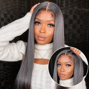 วิกผมพร้อมส่ง HD Swiss Lace Closure วิกผมแ<span class=keywords><strong>ท</strong></span>้แบบไม่ต้องใช้กาว วิกผมจากอินเดีย วิกผมไฮไลท์แบบไม่ต้องใช้กาว - Product Image 1
