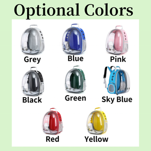 กระเป๋าเป้สะพายหลังสำหรับสัตว์เลี้ยงแบบพกพาระบายอากาศได้ดีสำหรับสุนัขแมวตัวเล็กดีไซน์แคปซูลโปร่งใส - Product Image 2