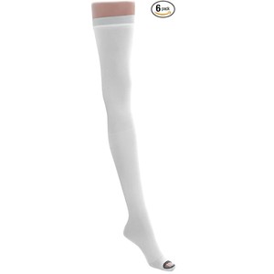 Sans latex longue jambe cuisse haut <span class=keywords><strong>bas</strong></span> anti-embolie <span class=keywords><strong>bas</strong></span> 18-23 MmHg Compression TED tuyau avec inspecter le trou d'orteil - Product Image 1
