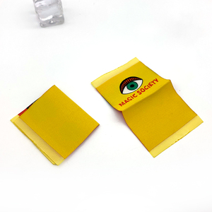 Etiqueta de ropa tejida gruesa de alta densidad Etiqueta de seda tejida con logotipo personalizado de color brillante - Product Image 5