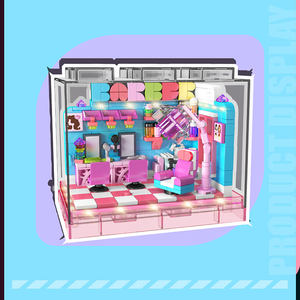 Moule <span class=keywords><strong>King</strong></span> 24035 - 24040 Dream Gourmet Beauty Makeup Day Creative MOC Model Pretend Toy Assembler Building Block Set Plastic Toy - Product Image 3